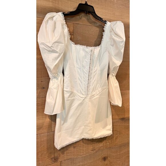 HOUSE OF CB MATILDA Add To Wishlist WHITE PUFF SLEEVE CORSET DRESS SIZE S - Picture 6 of 10